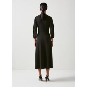 L.K. Bennett Aiper Black Tie Front Jersey Dress